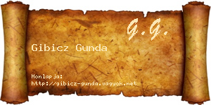 Gibicz Gunda névjegykártya